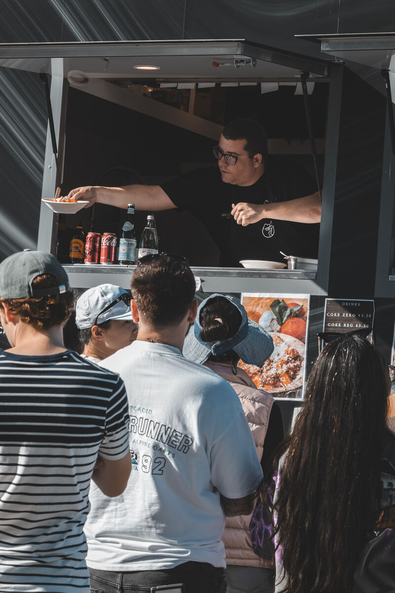 Michelone food truck serving guests at Sydney event